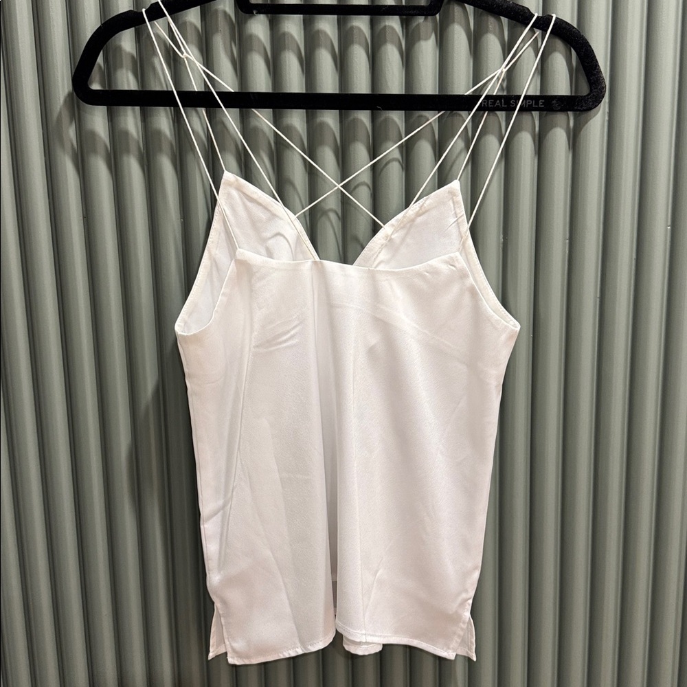 By the way white satin tank - Picture 9 of 9